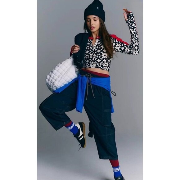 FP Movement by Free People Kick Off Printed Layer Top Black Red White Graphic L - Picture 16 of 16